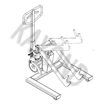 350kg Foil Or Paper Reel Lift Customized Trolley For Packaging Printing Or Production Machines