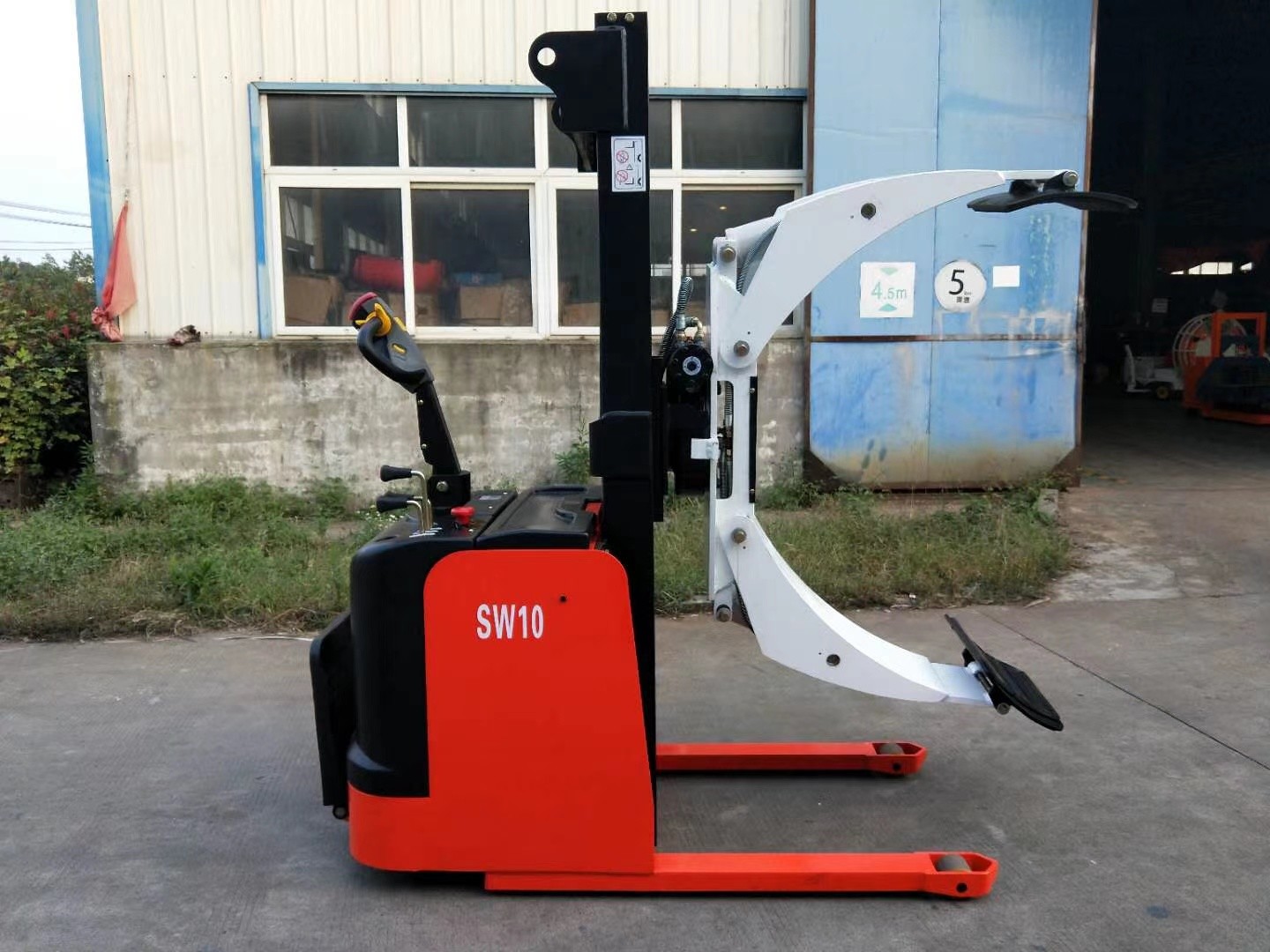 1ton/2ton 4m Electric Forklift Stacker With Clamp For Lift Truck